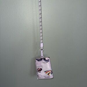 Vera Bradley Butterfly Patterned Lanyard Card Case